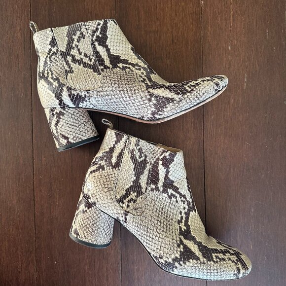 marc jacobs rocket snake embossed chelsea boot - Picture 1 of 4